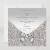 Invitation Anniversaire de l'élégance d'argent (Dos)