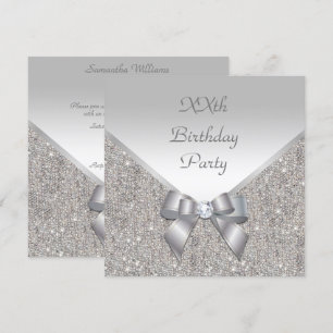 Invitation Anniversaire de l'élégance d'argent
