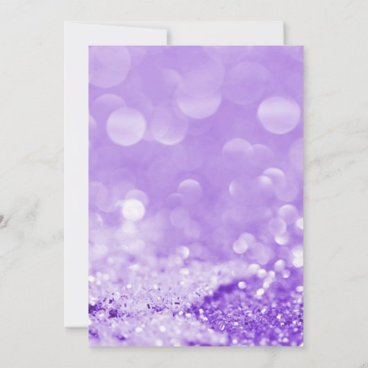 INVITATION ANNIVERSAIRE DE L'ÉLÉGANT ET SIMPLE LAVENDER BOKEH (Dos)