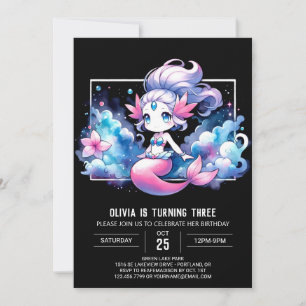 Invitation Anniversaire de l'élégante petite sirène
