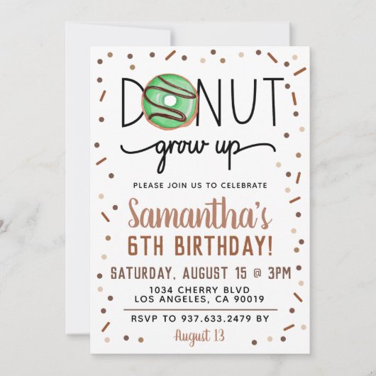Invitation Anniversaire de l'élevage de Donut au c (Devant)