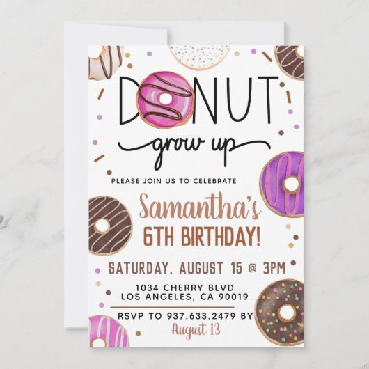 Invitation Anniversaire de l'élevage de Donut au c (Devant)