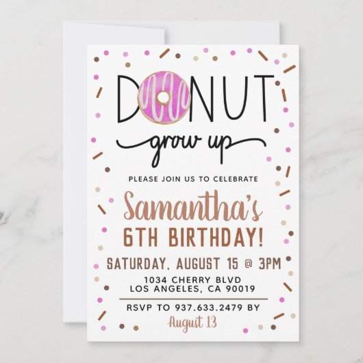 Invitation Anniversaire de l'élevage de Donut au c (Devant)