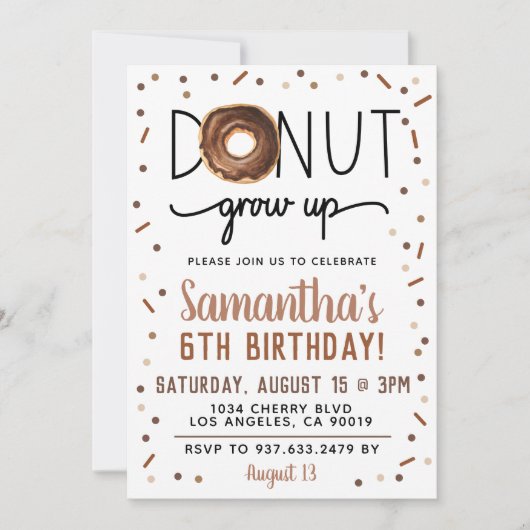 Invitation Anniversaire de l'élevage de Donut au c (Devant)