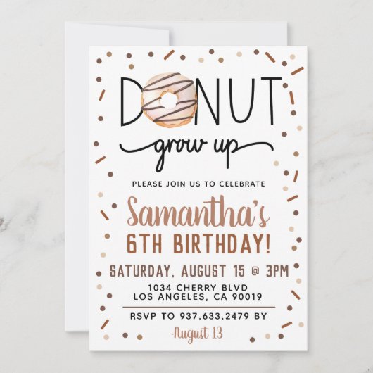 Invitation Anniversaire de l'élevage de Donut au c (Devant)