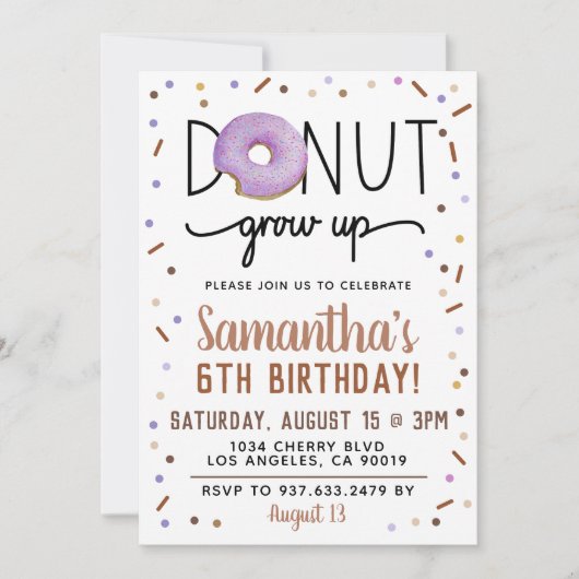 Invitation Anniversaire de l'élevage de Donut au c (Devant)