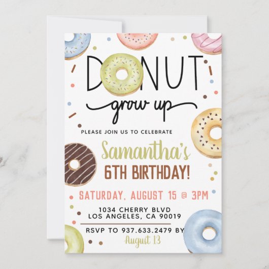 Invitation Anniversaire de l'élevage de Donut au c (Devant)
