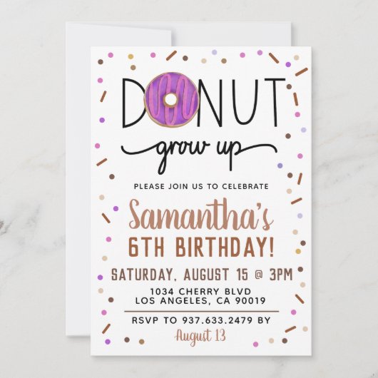 Invitation Anniversaire de l'élevage de Donut au c (Devant)