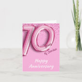 Invitation Anniversaire de l'employé 10ans PinkBalloon Pold C (Devant)