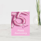 Invitation Anniversaire de l'employé 15ans PinkBalloon Pold C (Devant)