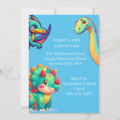 Invitation Anniversaire de l'enfant dinosaure (Dos)