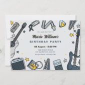 Invitation Anniversaire de l'équipement de guitare (Devant)