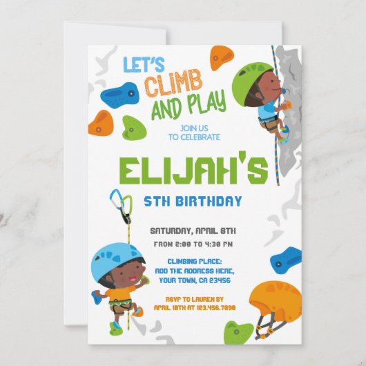 Invitation Anniversaire de l'Escalade rock (Devant)