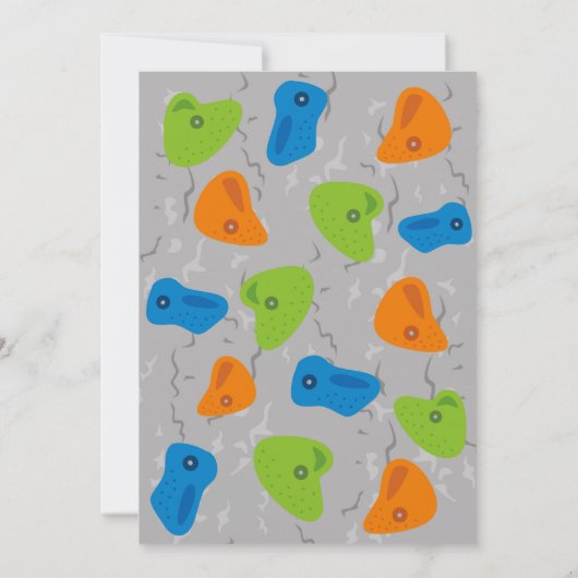 Invitation Anniversaire de l'Escalade rock (Dos)