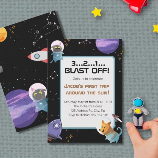 Invitation Anniversaire de l'espace, 1er anniversaire