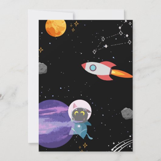 Invitation Anniversaire de l'espace, 1er anniversaire (Dos)