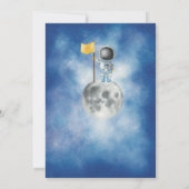 Invitation Anniversaire de l'espace Astronaut Boquettes étoil (Dos)