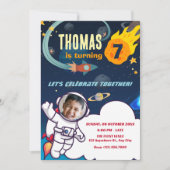 Invitation Anniversaire de l'espace astronaute (Devant)