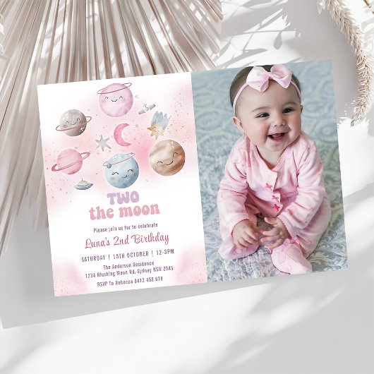 Invitation Anniversaire de l'espace Deux La Lune Anniversaire