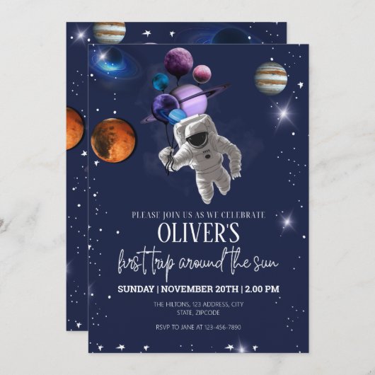 Invitation Anniversaire de l'espace modifiable (Devant / Derrière)