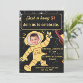 Invitation Anniversaire de l'espace Nom de l'astronaute (Debout devant)
