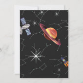 Invitation Anniversaire de l'espace Nom de l'astronaute (Dos)