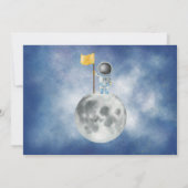 Invitation Anniversaire de l'espace Un astronaute (Dos)