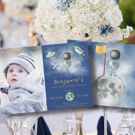 Invitation Anniversaire de l'espace Un astronaute