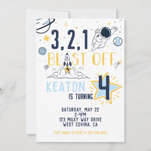 Invitation Anniversaire de l'explosion (Devant)