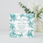 Invitation Anniversaire de l'fiançailles blanc bleu (Debout devant)