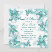 Invitation Anniversaire de l'fiançailles blanc bleu (Devant)