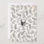 Invitation Anniversaire de l'Halloween crâne vintage (Dos)