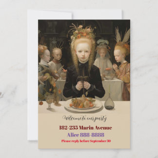 Invitation Anniversaire de l'Halloween pour la fille vintage