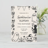 Invitation Anniversaire de l'Halloween Spooktacular (Debout devant)