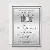 Invitation Anniversaire de l'homme de la Couronne d'argent du (Devant)
