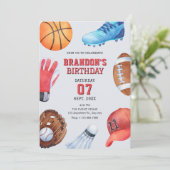Invitation Anniversaire de l'icône du sport (Debout devant)