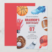 Invitation Anniversaire de l'icône du sport (Devant / Derrière)