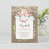 Invitation Anniversaire | de licorne magique et rustique (Debout devant)