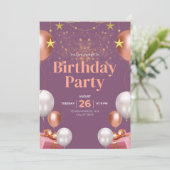 Invitation Anniversaire de l'invitation (Debout devant)