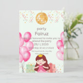 Invitation Anniversaire de l'invitation (Debout devant)