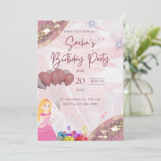 Invitation Anniversaire de l'invitation (Debout devant)