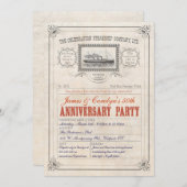 Invitation Anniversaire de l'invitation à bord d'un bateau à  (Devant / Derrière)