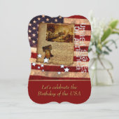 Invitation Anniversaire de l'Invitation de la fête américaine (Debout devant)