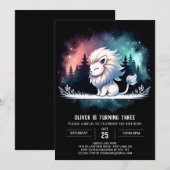 Invitation Anniversaire de Lion Whimsy (Devant / Derrière)