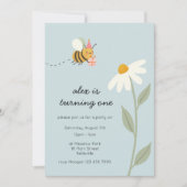 Invitation Anniversaire de Little Blue Bee (Devant)