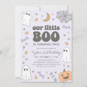 Invitation Anniversaire de Little Boo Halloween (Devant)