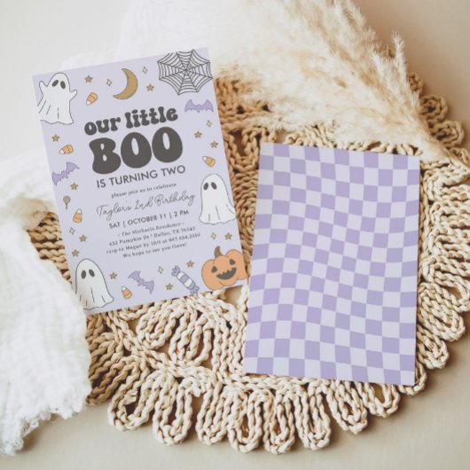 Invitation Anniversaire de Little Boo Halloween