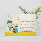 Invitation Anniversaire de Little Boy Drummer (Debout devant)