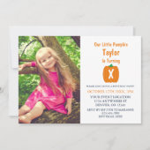 Invitation Anniversaire de Little Citrouille Fall (Devant)