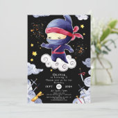 Invitation Anniversaire de Little Custom Ninja (Debout devant)